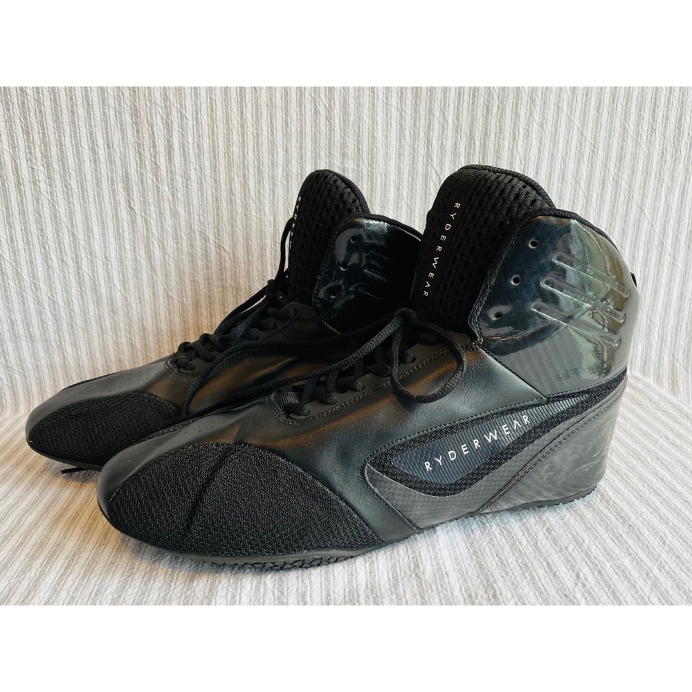 Ryderwear D-Mak Mens Black High Top Lifting Shoes Bodybuilding Gym Sneakers 14